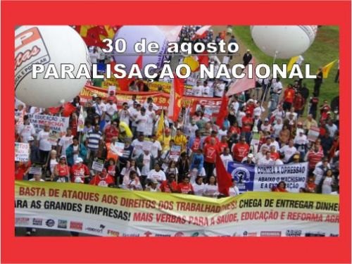 Registro da publicação: 30 de agosto - PARALISAÇÃO NACIONAL