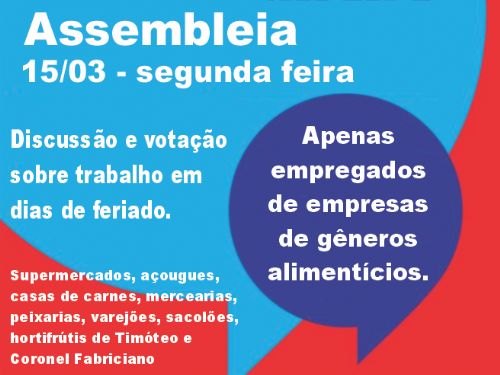 Registro da publicação: Atenção trabalhadores em supermercados e similares