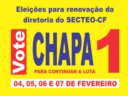 Registro da publicação: COMERCIÁRIOS VÃO ELEGER NOVA DIRETORIA DO SECTEO-CF NOS DIAS 04 A 07/02