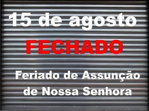 Registro da publicação: COMÉRCIO DEVE CONCEDER FOLGA AOS EMPREGADOS NESTE 15/08