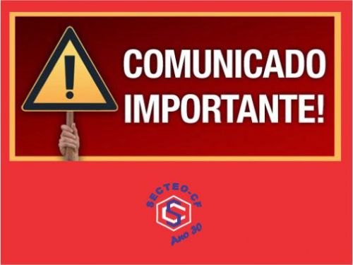 Registro da publicação: COMUNICADO IMPORTANTE
