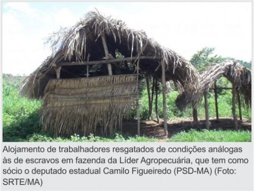 Registro da publicação: DEU NA IMPRENSA - Governadora do Maranhão veta lei contra escravidão