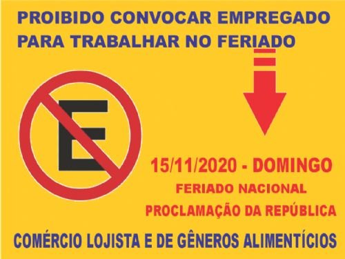 Registro da publicação: EMPRESA DEVE GARANTIR FOLGA AOS EMPREGADOS NO PRÓXIMO FERIADO
