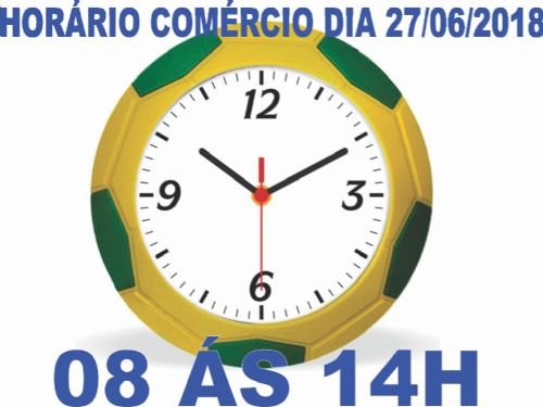 Registro da publicação: HORÁRIO COMÉRCIO NO DIA 27/06 - JOGOS DO BRASIL X SERVIA