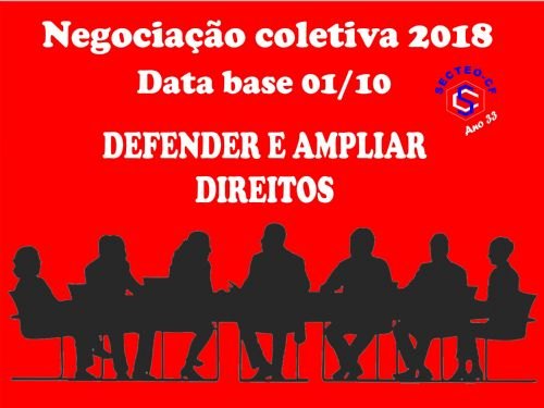 Registro da publicação: NEGOCIAÇÃO COLETIVA 2018 VAI COMEÇAR