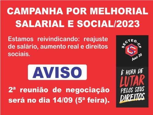 Registro da publicação: NEGOCIAÇÃO COLETIVA 2023 – SECTEO-CF X SINDCOMÉRCIO
