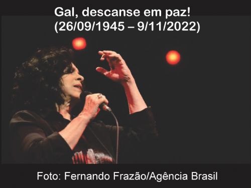 Registro da publicação: Nosso adeus a Gal Costa, a voz de cristal da Tropicália