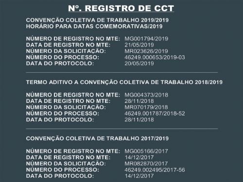 Registro da publicação: REGISTRO DE CCT