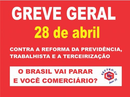 Registro da publicação: SINDICATO CONVOCA COMERCIÁRIOS PARA ADESÃO A GREVE GERAL