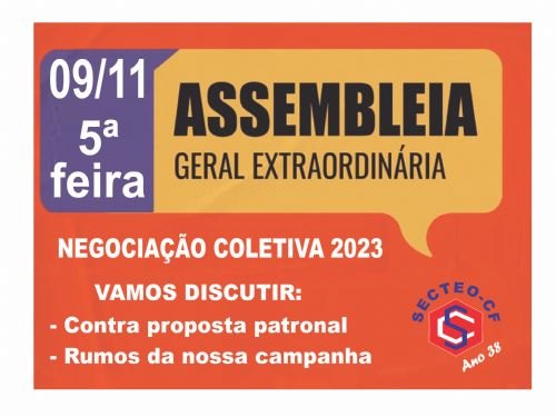 Registro da publicação: SINDICATO CONVOCA TRABALHADORES PARA ASSEMBLEIA