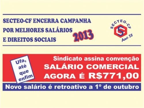 Registro da publicação: SINDICATO GARANTE REAJUSTE DE SALÁRIO E OUTROS PARA COMERCIÁRIOS DE TIMÓTEO E CORONEL FABRICIANO