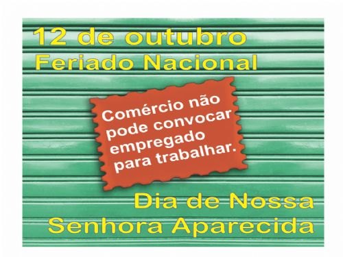 Registro da publicação: Todo o segmento comercial está proibido de convocar empregado para trabalhar